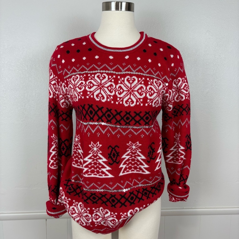 Holiday Time Pullover Sweater Nordic Size S‎ Embellished Scandigirl Ugly Sweater